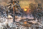 ₴ Репродукция пейзаж от 217 грн.: Зимовий краєвид