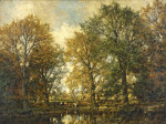 ₴ Купить картину пейзаж художника от 204 грн: Осенний пейзаж с коровами
