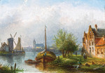 ₴ Репродукция пейзаж от 293 грн.: Лодки на канале