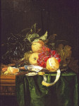 ₴ Картина натюрморт художника от 166 грн.: Лимоны, виноград и устрицы
