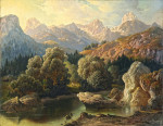 ₴ Репродукция пейзаж от 247 грн: Триглав от Бохинь