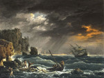 ⚓Репродукція морський краєвид від 288 грн.: Прибережна середземноморська сцена з корабельною аварією