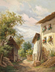 ₴ Репродукция пейзаж от 331 грн.: Старый дом в Гринс возле Ландэкк, Тироль