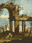 ₴ Картина городской пейзаж художника от 192 грн.: Каприччио руин с фигурами на переднем плане