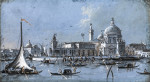 ₴ Картина городской пейзаж художника от 138 грн.: Венеция, Санта Мария делла Салюте и таможня