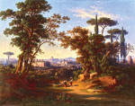 ₴ Репродукция картины пейзаж от 193 грн.: Вид около Рима
