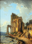 Городской пейзаж: Руины церкви на берегу моря