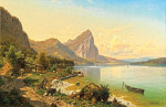 ₴ Репродукция пейзаж от 277 грн.: Сцена на Мондзе возле Санкт-Лоренц с видом на Драхенванд