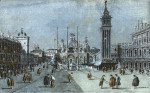 ₴ Картина городской пейзаж художника от 157 грн.: Венеция, вид площади Сан Марко