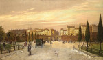 ₴ Картина городской пейзаж художника от 147 грн.: Вид форпоста от центра города в Вене