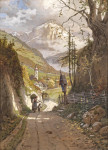 ₴ Купить картину пейзаж художника от 156 грн: Вид Рамзау вблизи Берхтесгаден