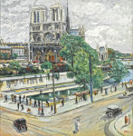 ₴ Картина городской пейзаж художника от 227 грн.: Париж, Нотр Дам