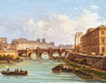 ₴ Репродукция городской пейзаж от 247 грн.: Новый мост, Париж