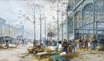 ₴ Репродукция городской пейзаж от 253 грн.: Парижский рынок