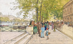 ₴ Репродукция городской пейзаж от 261 грн.: Пристань на Сене
