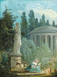 ₴ Репродукция пейзаж от 337 грн.: Молодая девушка около храма Любви