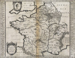 ₴ Старинная географическая карта высокого разрешения от 208 грн.: Старая Франция