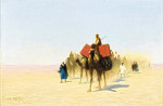 Пейзаж: Караван египетских торговцев в Суэцкой пустыне