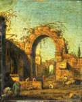 ₴ Картина городской пейзаж художника от 181 грн.: Каприччио с древней аркой