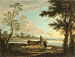 Пейзаж: Пастухи и животные в пейзаже