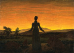 ₴ Репродукция пейзаж от 301 грн.: Женщина при закате солнца