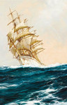 ⚓Репродукция морской пейзаж от 165 грн.: Белый корабль при попутном ветре