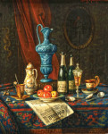 ₴ Картина натюрморт художника от 183 грн.: Натюрморт с кувшинами и шампанским