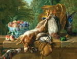 ₴ Репродукция натюрморт от 209 грн.: Дичь с чашей слив и персиками