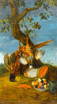 ₴ Репродукция натюрморт от 187 грн.: Охотничьи трофеи и фрукты