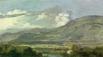 ₴ Репродукция пейзаж от 246 грн.: Альпйский пейзаж возле Женевы с видом на Ле Вуарон