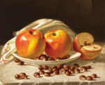 ₴ Репродукция натюрморт от 253 грн.: Яблоки и каштаны