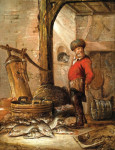 Картина бытовой жанр художника от 208 грн.: Рыбак в своем сарае