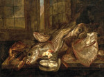 ₴ Репродукция картины натюрморт от 180 грн.: Кухонный интерьер с рыбой и лобстером