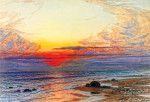 Морской пейзаж: Закат солнца