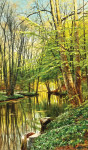 ₴ Репродукция пейзаж от 179 грн.: Весенний день в лесу, с цветущими анемонами