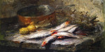 ₴ Репродукция натюрморт от 175 грн.: Натюрморт с рыбой
