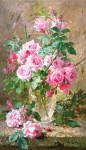 ₴ Репродукция натюрморт от 179 грн.: Натюрморт с розами в стеклянной вазе