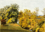 Пейзаж: Осенняя Адиссона тропинка, Магдален-колледж, Оксфорд