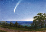 ₴ Репродукция пейзаж от 301 грн.: Комета Донати, Оксфорд, 7-30 вечера, 5 октября 1858