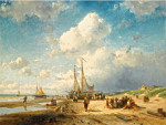 ⚓Репродукція морський краєвид від 241 грн.: Прибережна сцена з рибалками