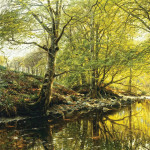 ₴ Репродукция пейзаж от 307 грн.: Пейзаж с лесной речкой