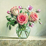 Купить натюрморт современного художника от 248 грн.: Композиция из роз