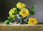 Купить натюрморт современного художника от 194 грн.: Желтые розы
