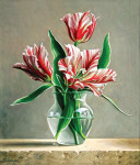 Купить натюрморт современного художника от 188 грн.: Пестрые тюльпаны