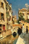 ₴ Репродукция городской пейзаж от 217 грн.: Женщина, несущая воду, у венецианского канала