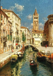 ₴ Репродукция городской пейзаж от 208 грн.: Гондола на венецианском канале