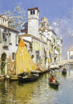 ₴ Репродукція міський краєвид від 208 грн.: Гондола на венеціанському каналі