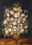 ₴ Репродукция натюрморт от 208 грн.: Букет цветов в терракотовой вазе