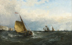 Купить картину морской пейзаж: Голландские суда возле Дувра