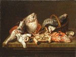 Картина натюрморт от 221 грн.: Рыба, краб и устрицы 